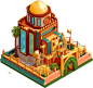 ElMadinah Game Art : The following isometric buildings were made for Elmadina Facebook game, the architectural style is inspired by the Middle eastern region, with influences of the islamic architecture etc. This project was done under the Mentorship of H