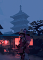 9/365 Samurai, Atey Ghailan : Part of my sketch a day challenge, image number 9/365 more on http://snatti89.deviantart.com/gallery/