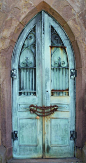 Ancient blue door