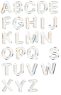 英文字体-创意-玻璃-高清-半透明-png-大写字母