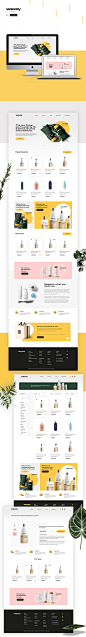 UI Website design beauty shop Ecommerce cosmetics Web