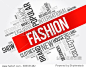 Fashion word cloud collage, concept background