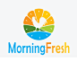 MorningFresh果汁店 果汁店logo 橙子 橘子 水果 公鸡 太阳 商标设计  图标 图形 标志 logo 国外 外国 国内 品牌 设计 创意 欣赏
