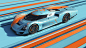 General 2800x1574 Porsche Porsche 908/04 gulf car concept car lines sports car CGI light blue orange