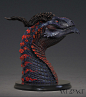 Ssathraz - Dragon Bust painted, Winton Afric : Hey, everyone, I'm really happy to share the updated painted Ssathraz dragon bust. Sculpted and polypainted in Zbrush and rendered in Keyshot. This guy went through several iterations and im really happy with