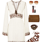 A fashion look from July 2015 featuring short dresses, flat shoes and clutches. Browse and shop related looks.