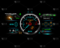 未来汽车速度仪表板概念和标志图标矢量设计