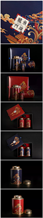 国潮风的茶叶礼盒包装设计，这颜值实在太好看了！！！