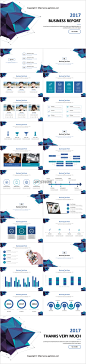 【几何艺术】清新简约商务通用报告模板