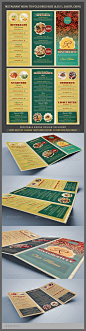 Restaurant Menu Tri-fold Brochure - GraphicRiver Item for Sale  Brochure Design  #Brochure Design  #BrochureDesign  http://creativefy.com