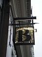 B shop sign