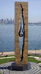 The 9/11 Teardrop Memorial - I had no clue this poignant memorial existed.  It was a gift to America from the country of Russia and is dedicated "To the Struggle Against World Terrorism."