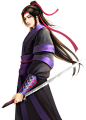 紫衣红发带剑客  古风