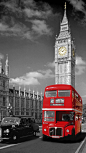 red double-decker bus - London  -  England