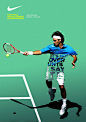 耐克迪拜网球公开赛明星宣传海报设计欣赏