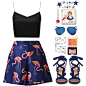 A fashion look from March 2016 featuring crop top, bermuda shorts and heeled sandals. Browse and shop related looks.