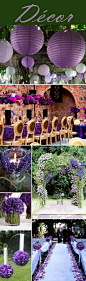 Purple wedding so pretty Emily I love the votive holders with the lavander and its easy to do!