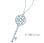 蒂芙尼 (Tiffany & Co.) Keys系列珠宝
铂金镶钻花瓣钥匙吊坠