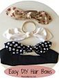 DIY Hair Bows are easy to make and can be added to hair ties, clips or headbands. The Lost Apron More