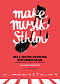 Poster for "Make Music Stockholm" festival. : Poster for "Make Music Sthlm" music festival Stockholm 2014.