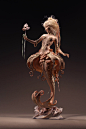 来自Forest Rogers的奇幻雕塑作品，大多以Fairy题材为主