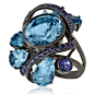 图喜欢:dark silver and sapphire diamond ring > Le Vian - 图喜欢