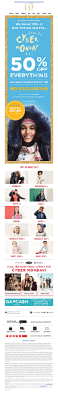 Gap - Attention: CYBER MONDAY ALERT! 50% off, no exclusions