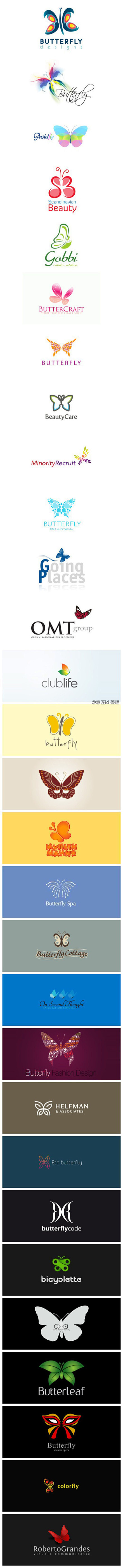 30个以蝴蝶为元素的logo设计