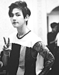 favorite Baekhyun hairstyle → black and brushed to the side ❀

requested by baektastic #日韩#