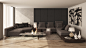 Soft Corner Living Room : Corner living room render project.