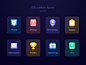 Education Icon-1 : Long time no see my friend～ 
This is part of a recent children's project。Try a combination of dark and bright colors for a better visual impact。 
I hope you like it, it is so honour to share it wit...