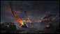Mass Effect Andromeda - Volcanonado! , .One Pixel Brush . : A pre-vis shot to help establish the looks and feel of this planet