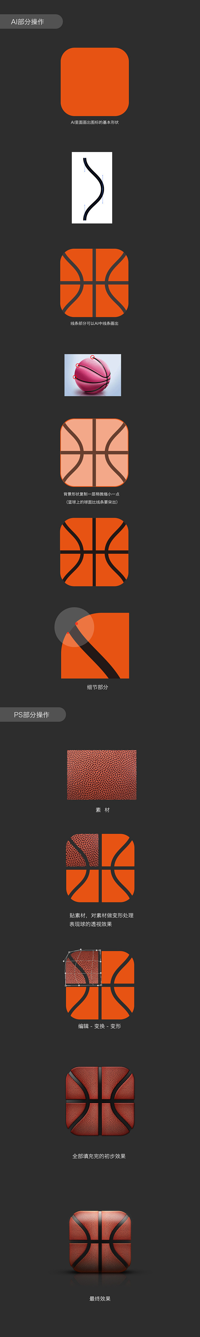 PS绘制的一个篮球图标_UI设计_UI_...
