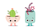 Little Buddies : Little illustrations of cute vases.