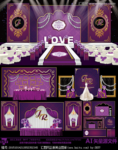 こ゛Linz-麟设计采集到♈ Wedding ♈　紫色
