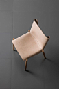 Kristalia Leather and Wood Chair: 