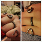 My four finger #snake #ring from @papersandpeonies finally came. Just in time for the new year. #jewelry #fashion #fourfingerring #animal