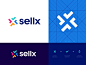 Sellx - Logo Design check sell x logo logo design negative space shift elevate monogram letter logo abstract selling buy platform lead leads traffic arrow identity design stock