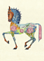 Horse - Card | Animal Cards and Prints & Screen prints | The DM Collection 马