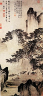 明 唐寅 东篱赏菊图 上海博物馆 by China Online Museum - Chinese Art Galleries