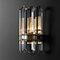 现代北欧设计师宜家水晶灯样品房别墅镜前走廊客厅金属水晶壁灯-淘宝网