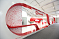 BREMBO, Autoshow Beijing : The Brembo stand has been thought as a box that opens itself on the audience on the two sides. All the components have been designed with order and homogeneity, to reflect the fluency of the Brand approach to the way of thinking