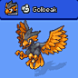 This may contain: an old school pixel art style pokemon game with the name gokeek on it
