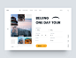 One Day Tour UI yellow web travel site beijing design ux ui