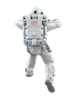 宇航员太空飞行员模型PSD分层白模彩色版_PSD：