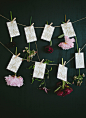 floral escort cards