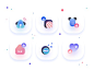 Pet Icons colour mobile app emoji icon set icon blur pet vector concept flat minimal ui clean