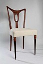 Set Of 6 Rosewood Dining Chairs Attributed to Guglielmo Ulrich