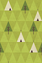 Teepee and tree pattern by skinnyandy