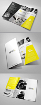 Unique Tri-Fold Brochure that only uses three colors to give it a clean and modern look for the company.
